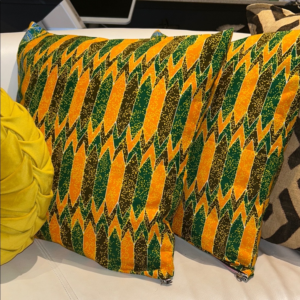 Brand New Vibrant Geometric  African Throw Pillows